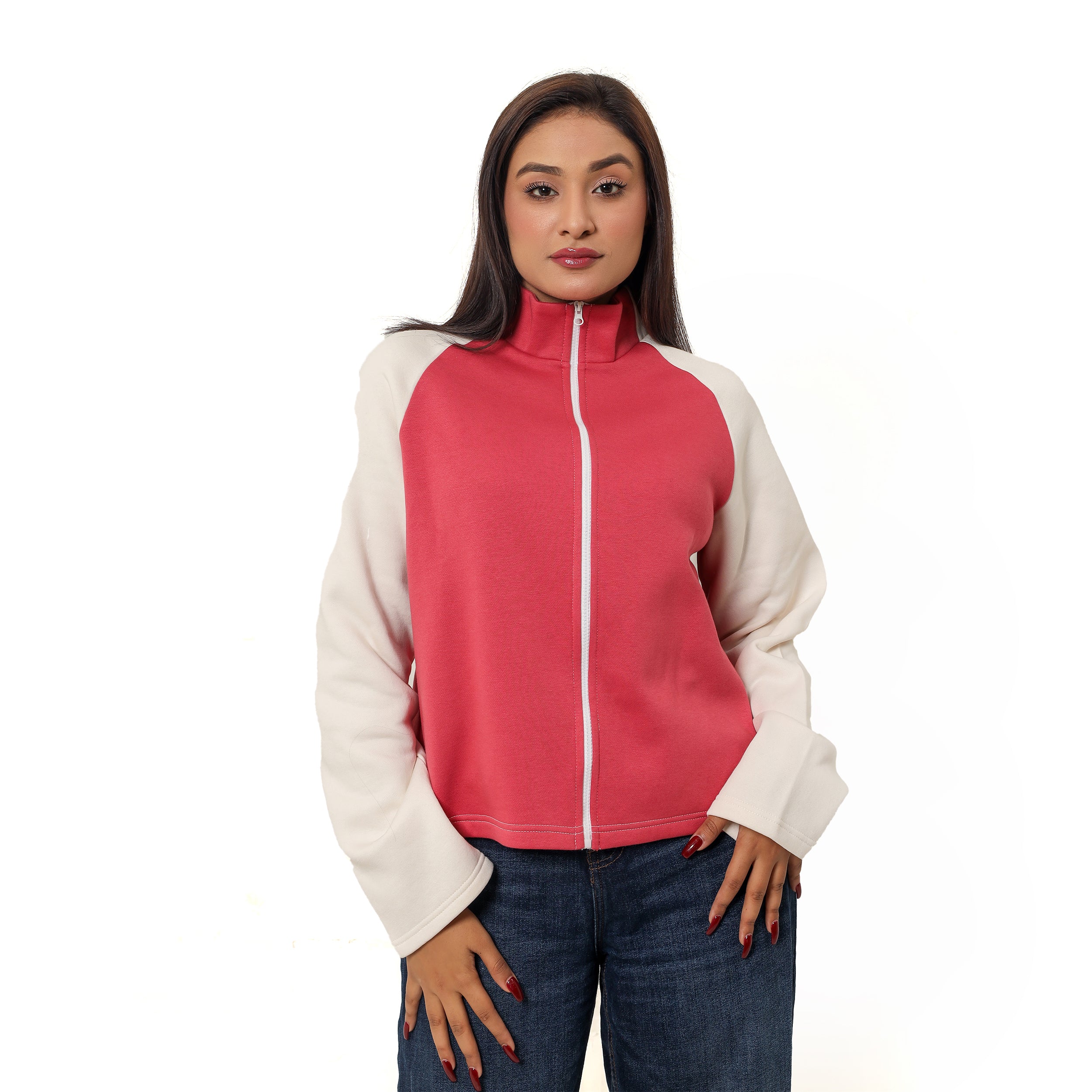 Women's Full Ziper Mock Neck